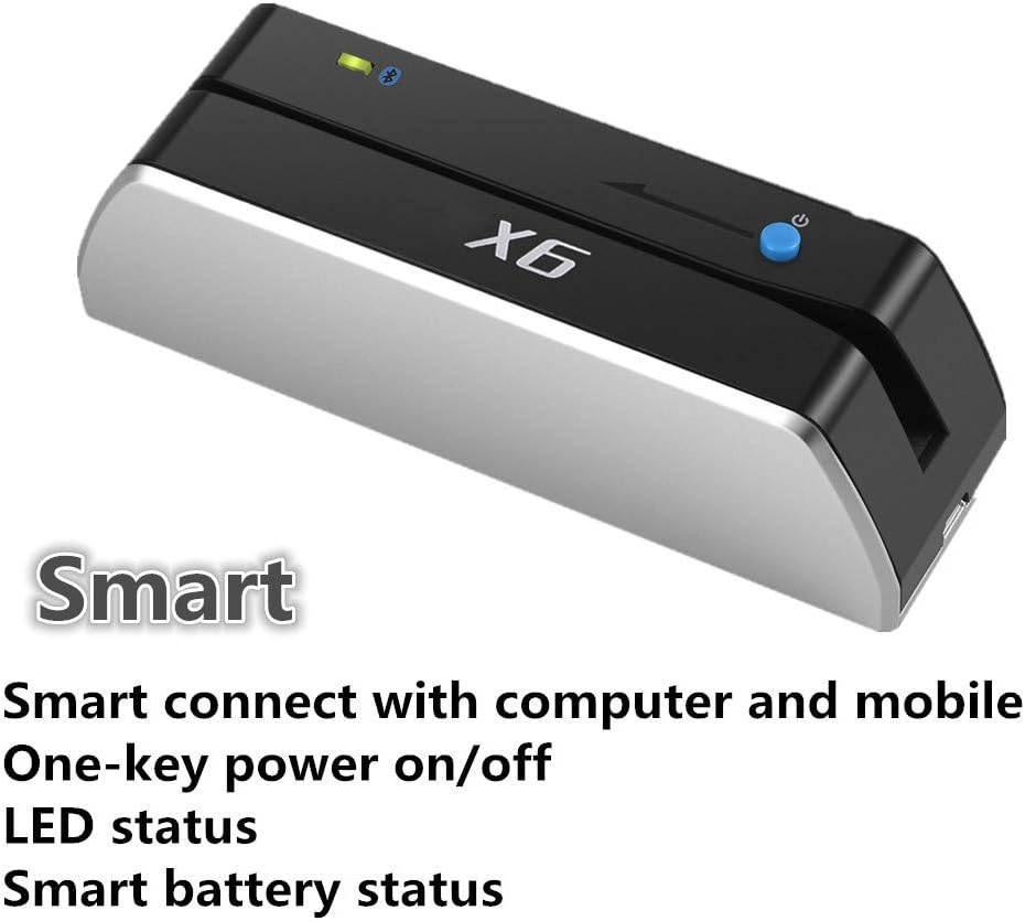 TNAIVE Bluetooth 4.1 USB X6BT Card Reader Writer Encoder Swipe by Card Device