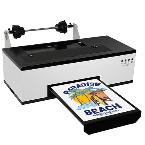 DTF Printer Machine - with XP600 Printhead, Faster Speed Higher Resolution 5760 * 1440dpi, T Shirt Printer DTF Transfer Machine with Roll Feeder, White Ink Mixing System (L8050)