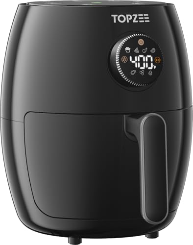 2.1Qt Small Air Fryer - Compact Digital Mini Airfryer with 7-in-1 Presets, 98% Less Oil, Adjustable Temperature & Timer, Shake Reminder, Nonstick, BPA-Free, Dishwasher Safe, Fast & Crispy Cooking