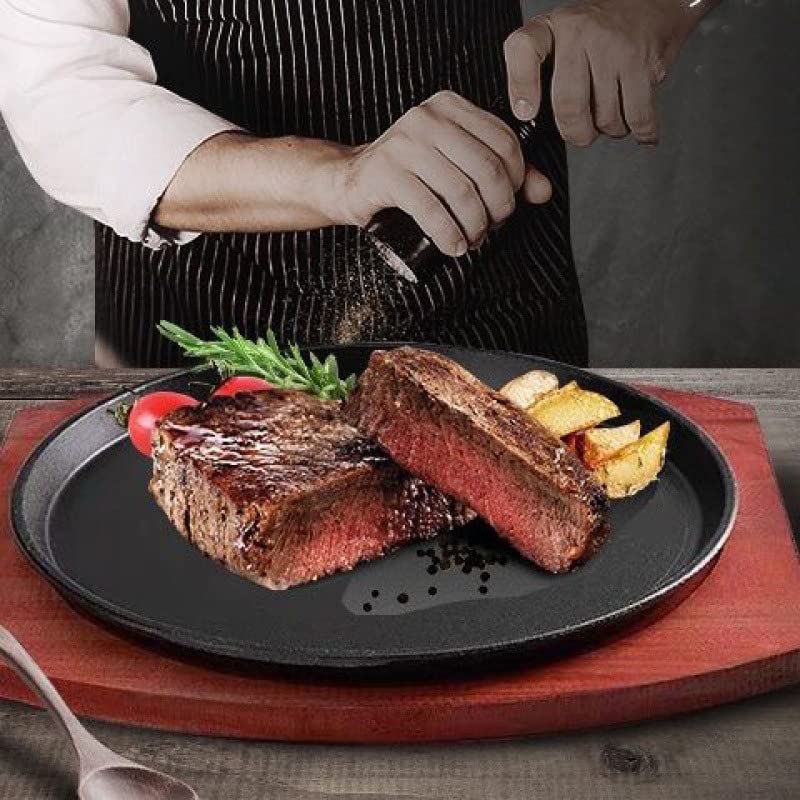 Skillet with Cast Iron Round Home Restaurant Rotisserie (7 inch)