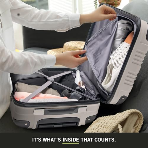 Kenneth Cole REACTION Out of Bounds Lightweight Hardshell 4-Wheel Spinner Luggage, Cobalt Blue, 20-Inch Carry On