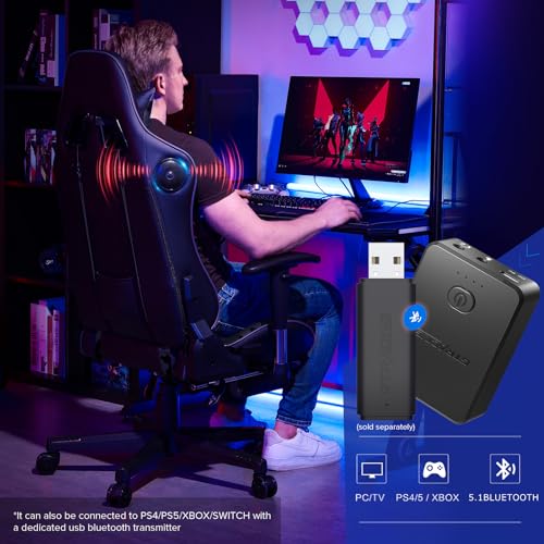 GTRACING Gaming Chair with Footrest Speakers Video Game Chair Bluetooth Music Heavy Duty Ergonomic Computer Office Desk Chair