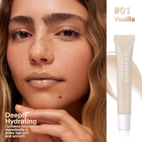 4 PCS Summer Special Lip Butter Balm – Ultra-Hydrating Lip Care with Shea Butter & Olive Oil, Soothes Dry Lips with Natural Tint & Gloss Effect, Lip Plumper Moisture & Light Lip Stain Finish