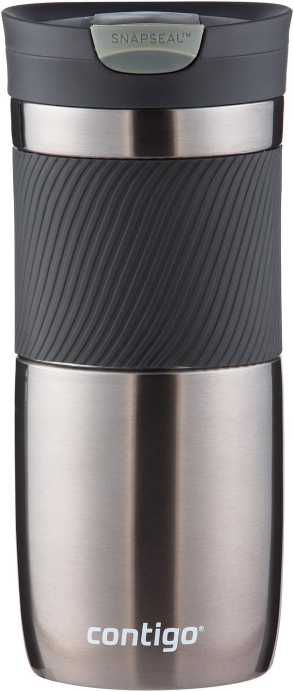 Contigo Snapseal Byron Vacuum-Insulated Stainless Steel Travel Mug, 16 Oz, Gunmetal