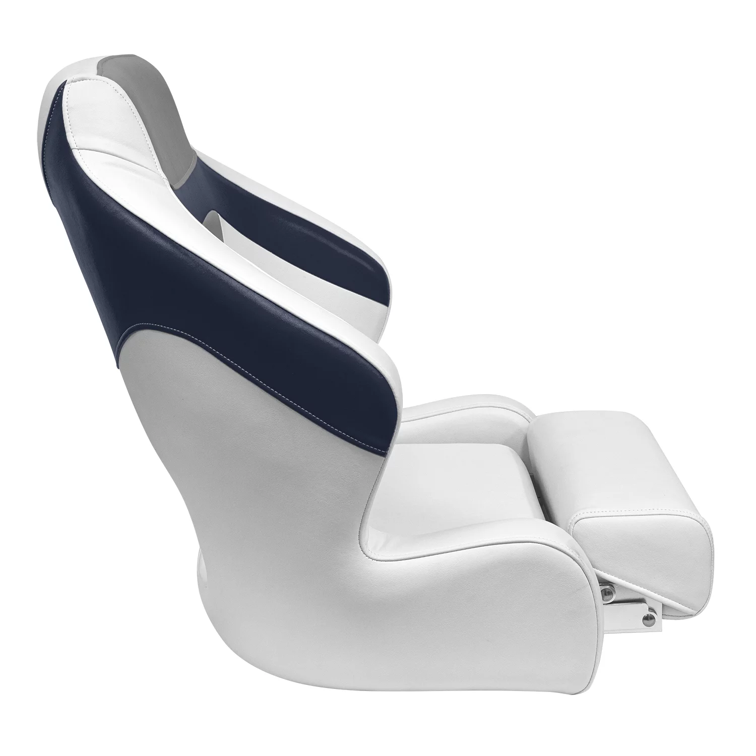 Wise 3338-1773 Baja XL Bucket Seat with Flip-Up Bolster, Brite White / Marble Grey / Midnight Navy