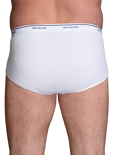 Fruit of the Loom Men's 6-Pack Classic White Brief Extended Sizes
