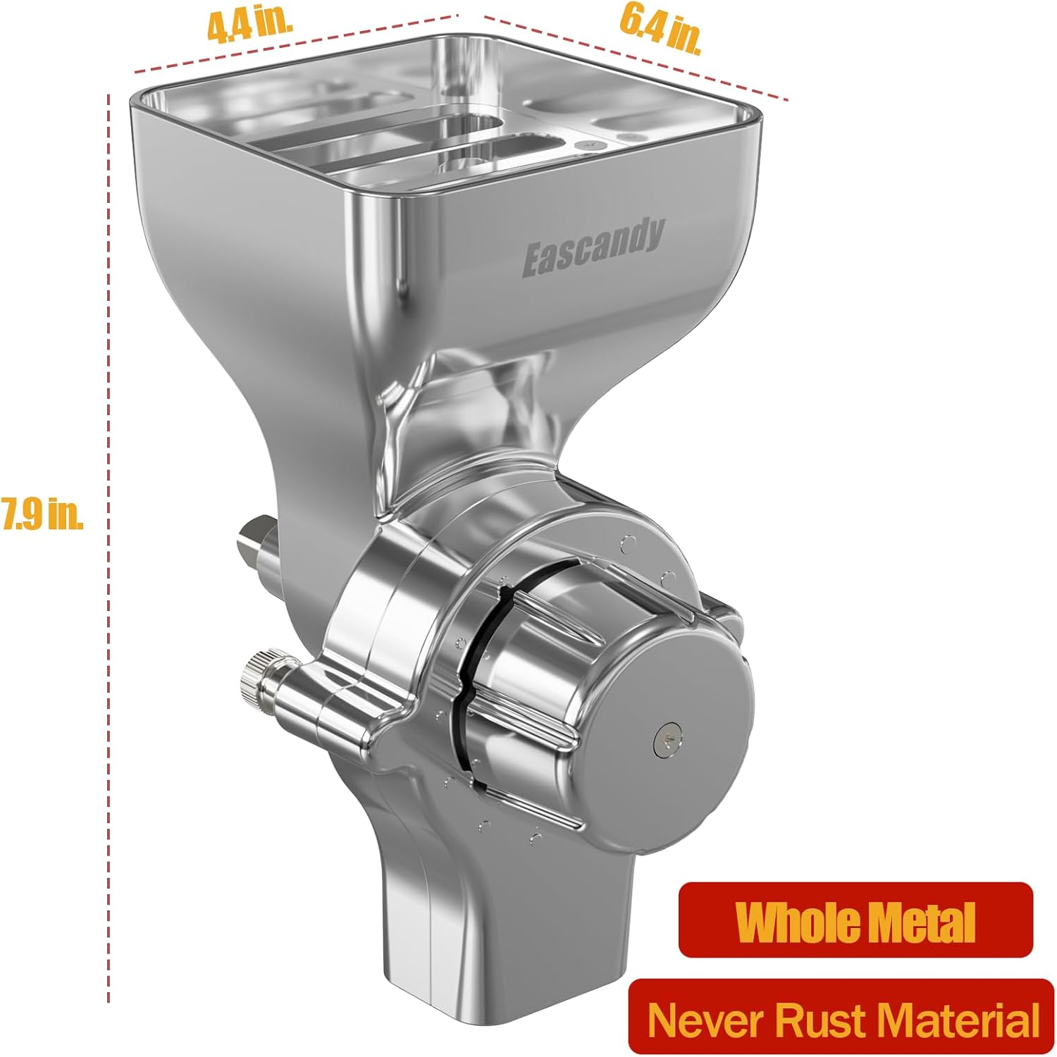 Grain Mill Attachment Fit for KitchenAid Stand Mixer, 12-Level Adjustable Mill Grain Accessories Fit for Kitchenaid, All Metal Grain Mill Attachment for KitchenAid Mixer for Coffee Beans, Nuts