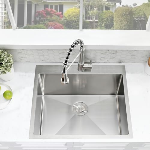 25 Inch Drop In Utility Sink with Faucet, 25