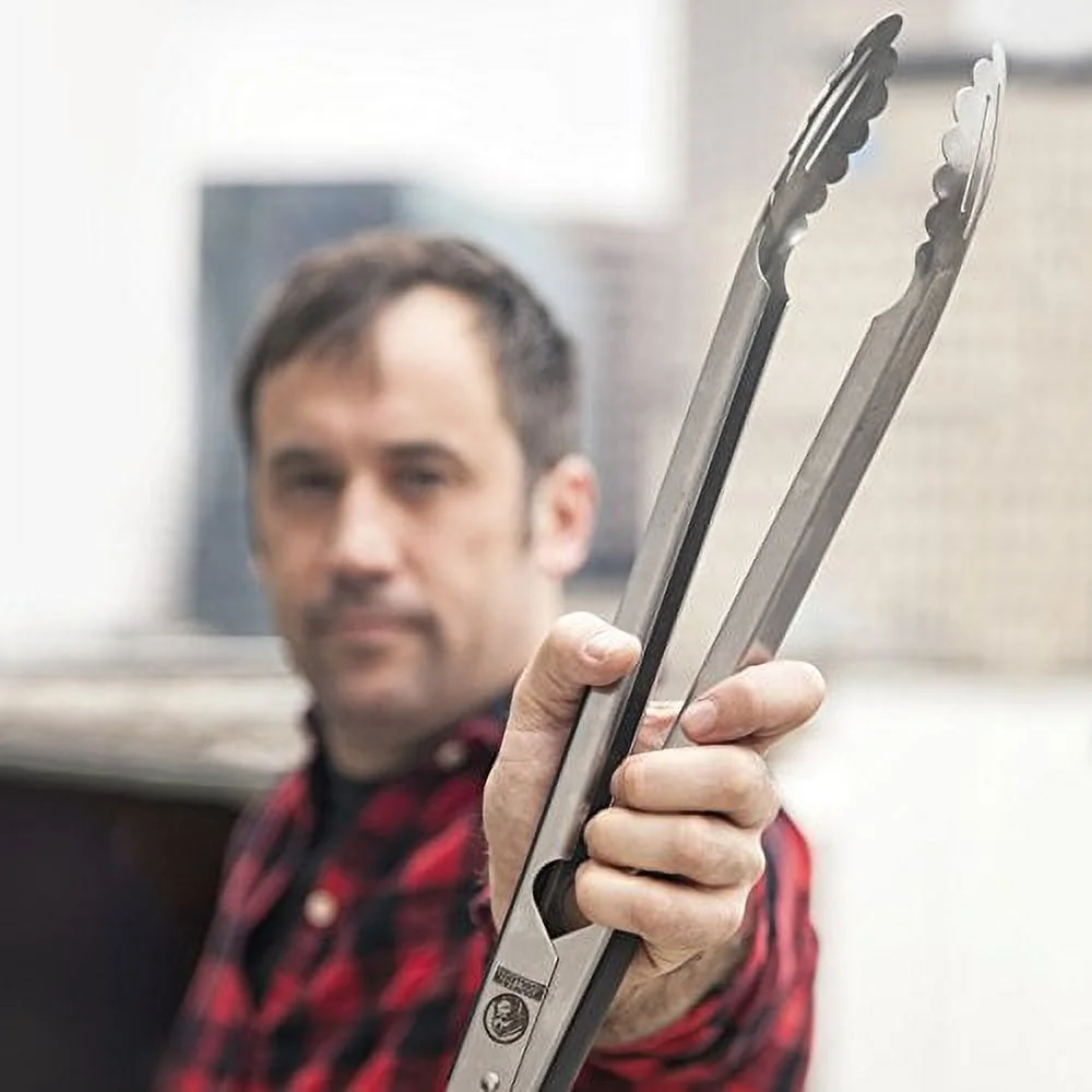 BBQ Grilling Tools - If You Want That Perfect Steak, This Is The Grill Set You Need - Long Heavy Duty Stainless Steel Barbecue Utensils - Cook Your Meat And Not Your Hands!