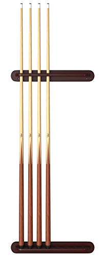 Viper 2-Piece Traditional Wall Mounted Solid Oak Billiard/Pool Cue Rack, Holds 8 Cues