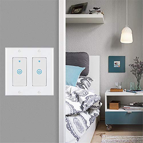 Zigbee Paddle Touch Smart Switch, Compatible with Alexa, Google Home, Hubitat, and HA, Neutral Wire Required (2)