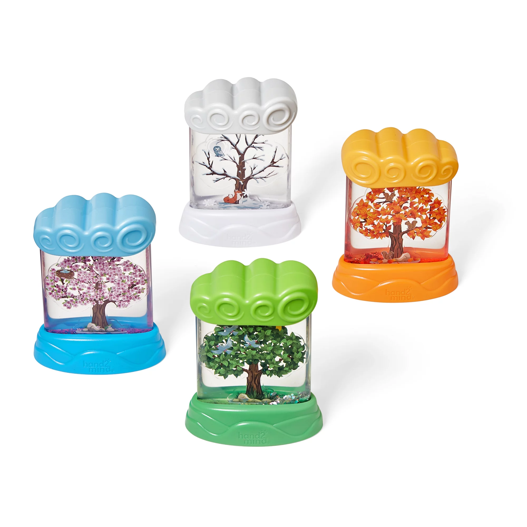 hand2mind Changing Seasons Sensory Tubes- 4 Sensory Fidget Tubes,  Ages 3+, Weather for Kids