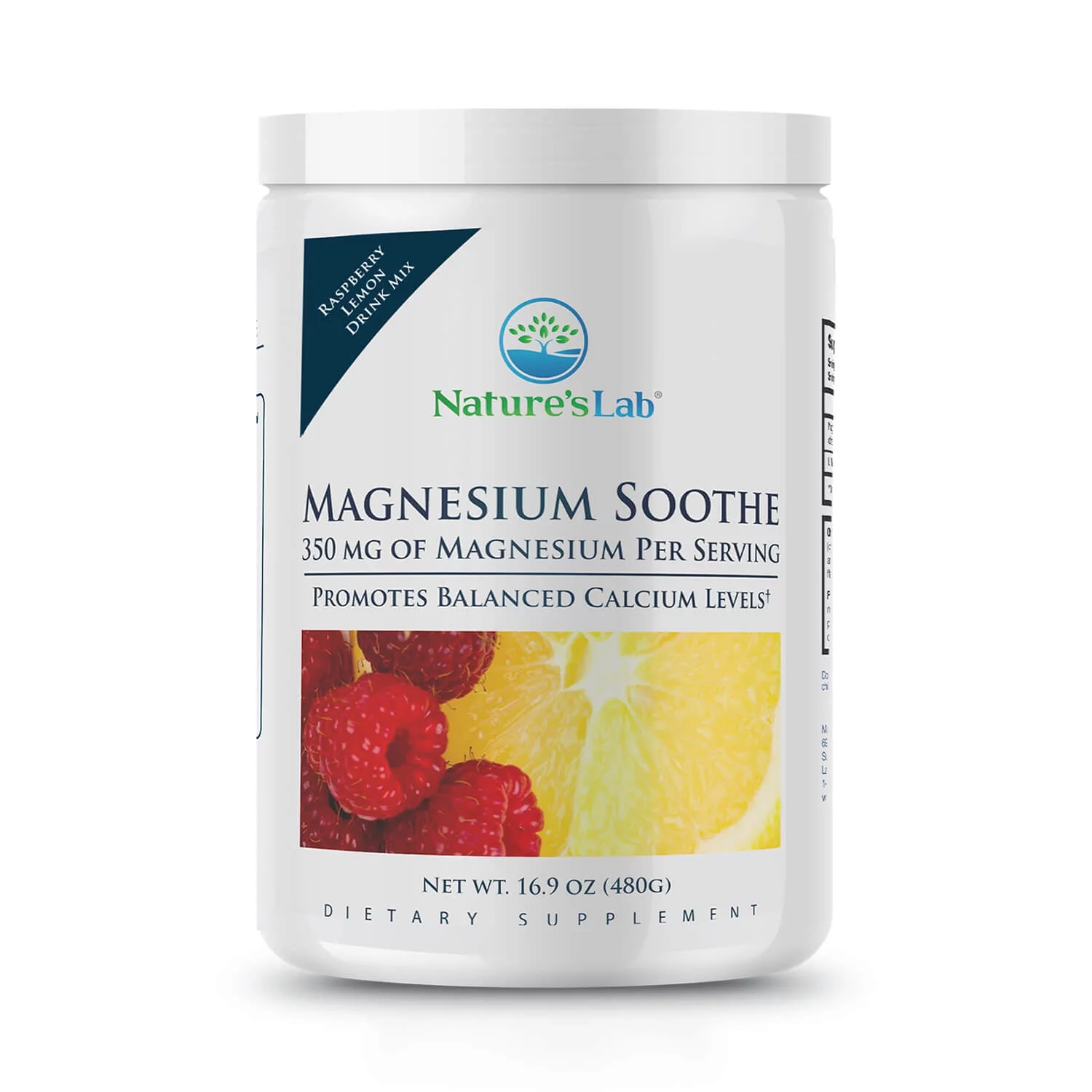 Nature's Lab Magnesium Soothe Powder 350mg - 16.9 oz (100 Servings) - Promotes Balanced Calcium Levels, Muscle & Nerve Function, Energy Production, and Overall Cardiovascular Health*