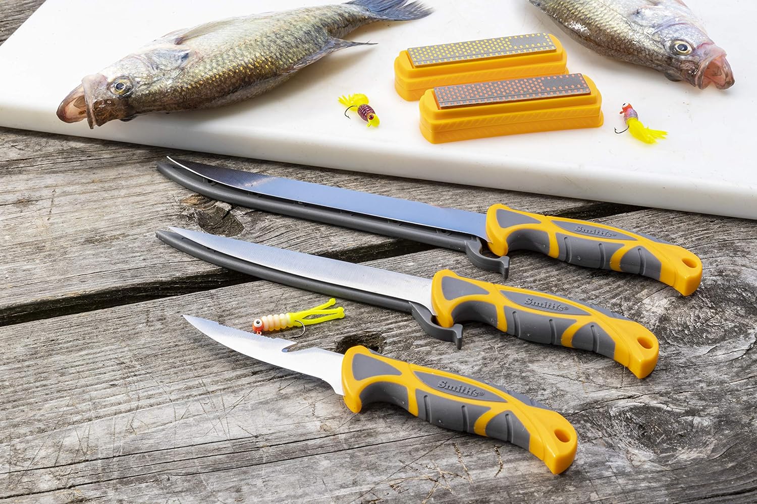 Smith’s 50447 4-Inch Diamond Sharpening Stone – Yellow – Plastic Cover Included – Fine 750 Grit – Lightweight & Compact – Sharpen Hooks, Knives & Tools