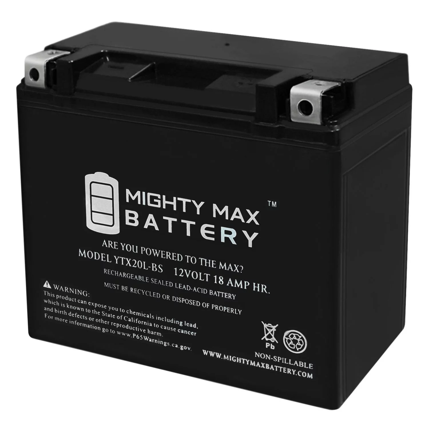 YTX20L-BS Battery Replaces Harley-D Super Glide FXRS Low Rider 84-94