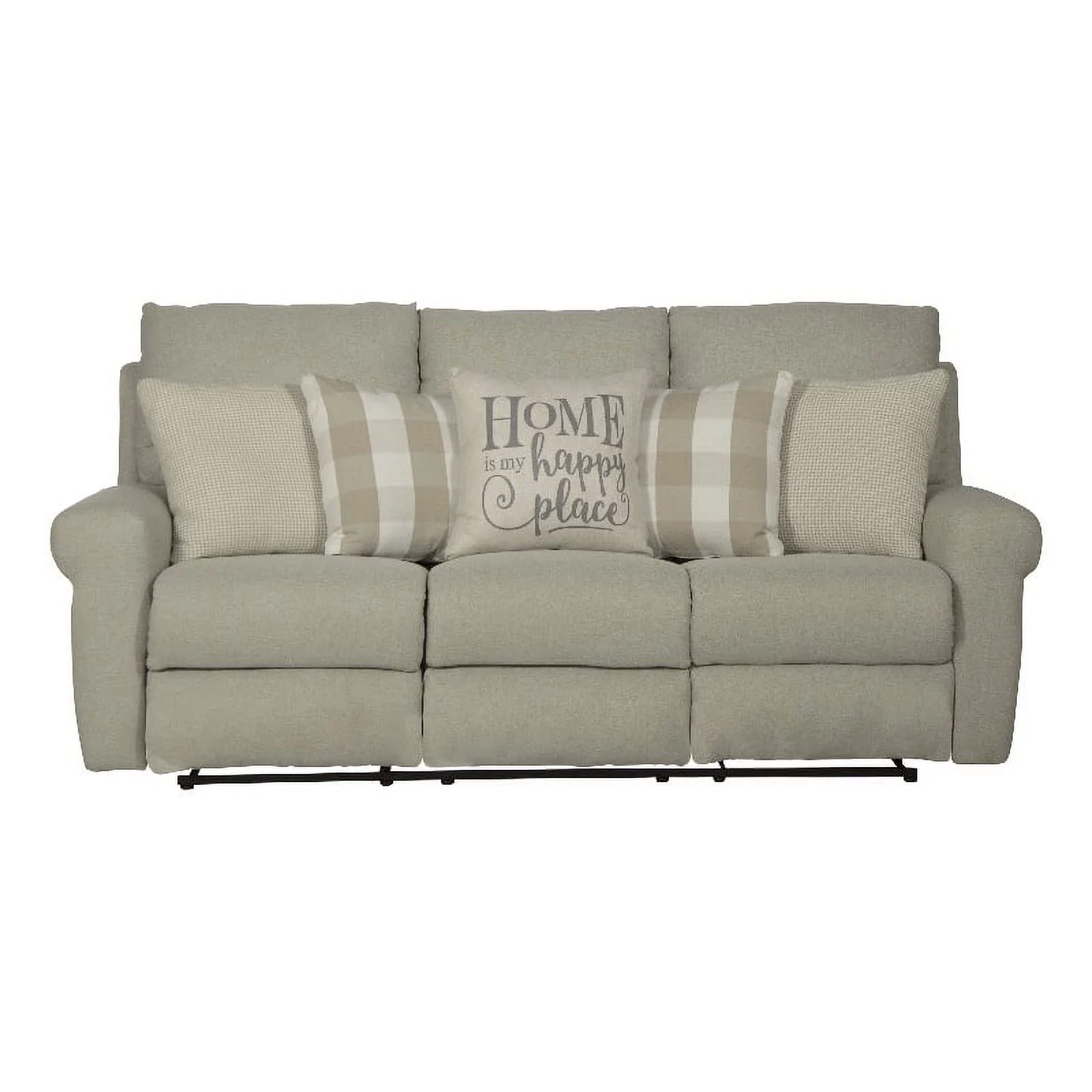 Catnapper Eastland Power Lay Flat Reclining Sofa in Beige Fabric