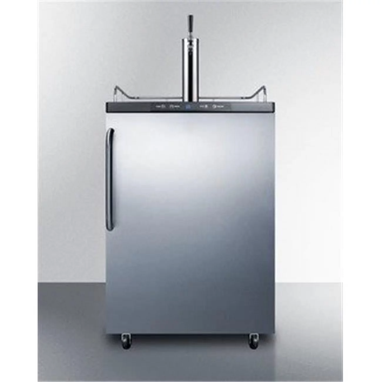 Summit Appliance  Built-in Commercially Listed Electronic Beer Dispenser Auto Defrost Cabinet with Digital Thermostat System - Black