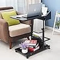 SOGES Height Adjustable Sofa Side Table Several C-table Laptop Stand End Standing Table, Black