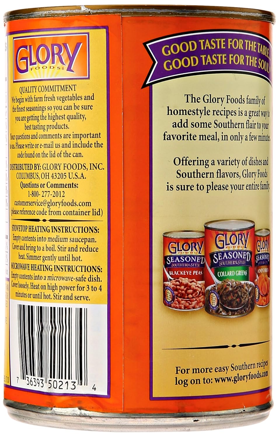 McCall Farms Glory Foods Skillet Cream Corn Seasoned Southern Style Prepared Vegetable, 15 oz