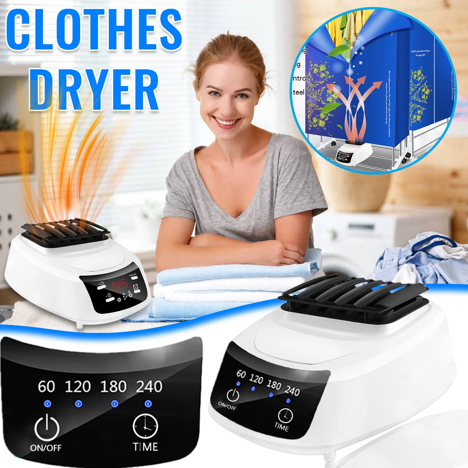 GBSELL Home Clearance Household Sterilizing Warm Air-Clothes Dryer Clothes Negative Drying Machine Gifts for Women Men Mom Dad
