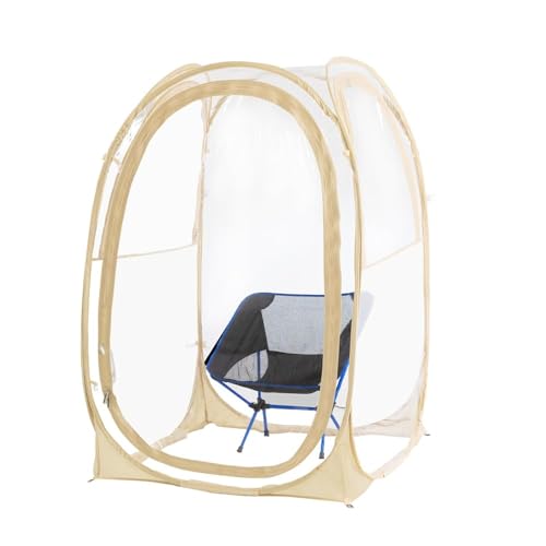 EighteenTek Pod All Weather Sports Tent - Instant Tent Shelter - Outdoor Bubble Tent 1-6 Person - Rain Tent Camping Sun Shelter Pop Up - Clear, Patent Pending Protected Design
