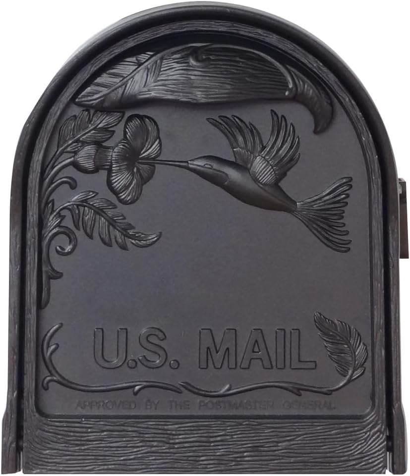Special Lite Products Hummingbird Curbside Mailbox with Locking Insert and Richland Mailbox Post