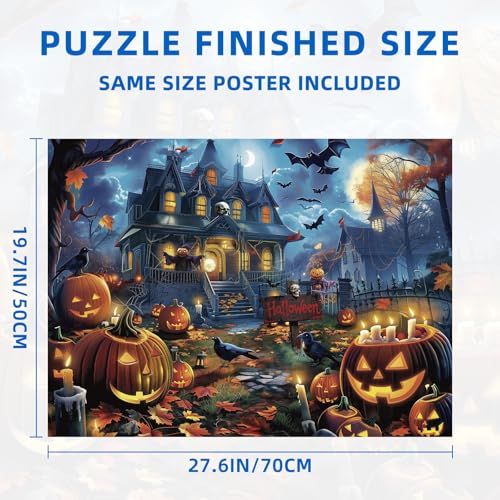 Nattork Jigsaw Puzzle 1000 Pieces for Adults, Christmas House,Challenging Adult Puzzles for Christmas Decor & Gift