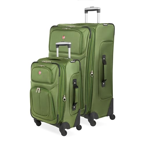 SwissGear Sion Softside Expandable Roller Luggage, Teal, 3 Piece Set (21/25/29)