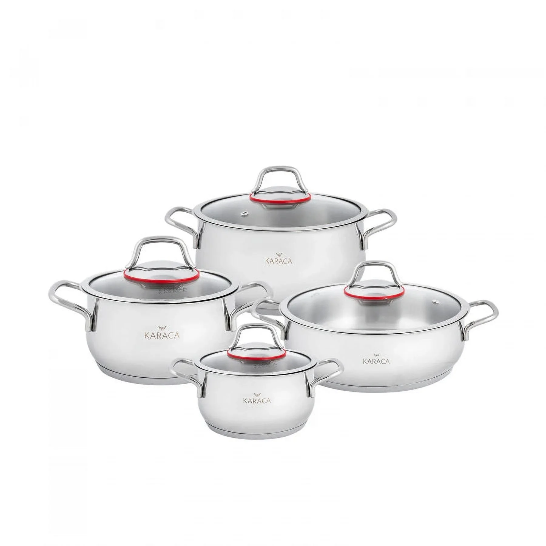 Stainless Steel 8 Pieces Cookware Set