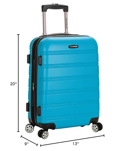 Rockland Melbourne Hardside Expandable Luggage with Spinner Wheels, 2TONENAVY, 2 Piece (20/28)