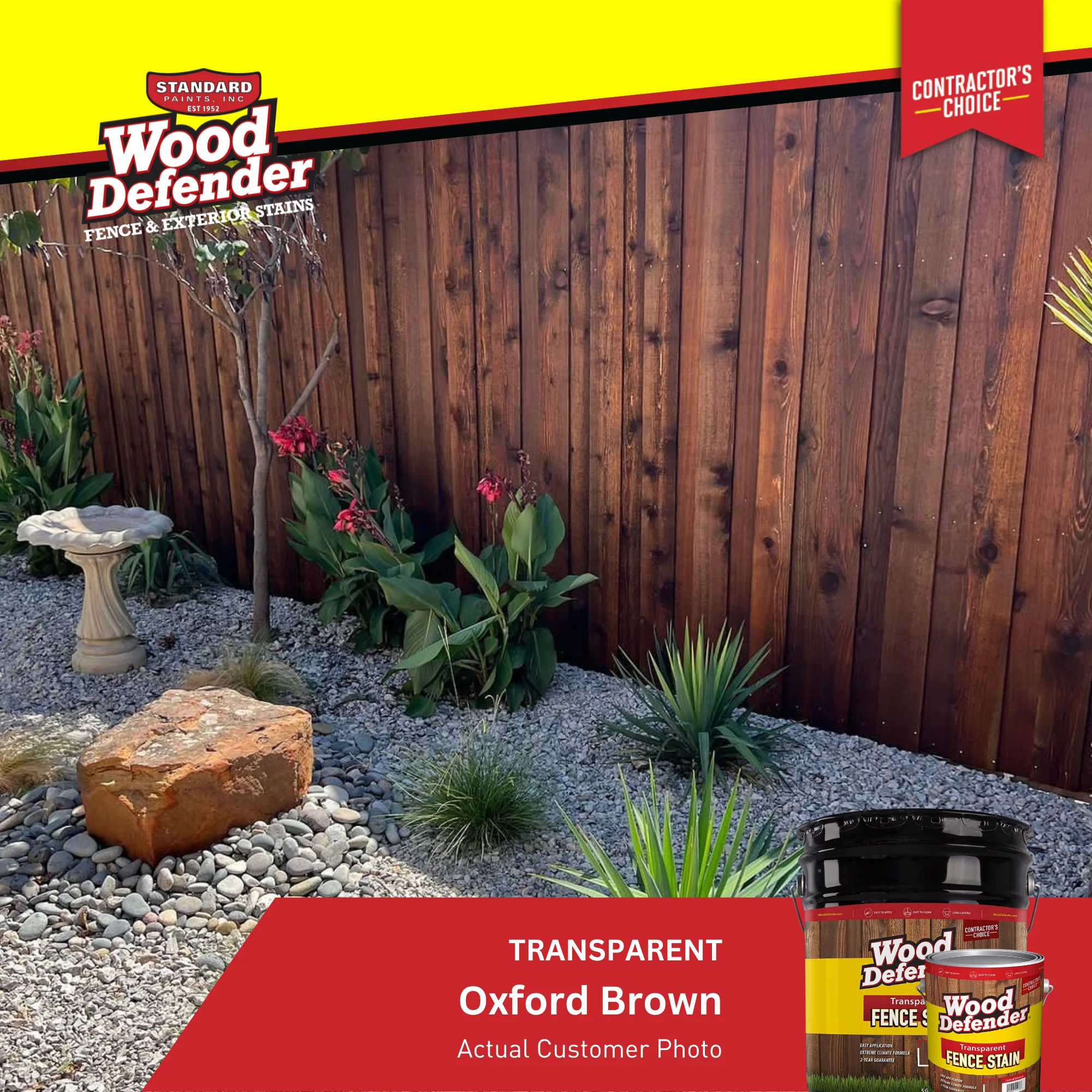 Standard Paints 809504-5 Fence Stain, Oxford Brown - 5 gal