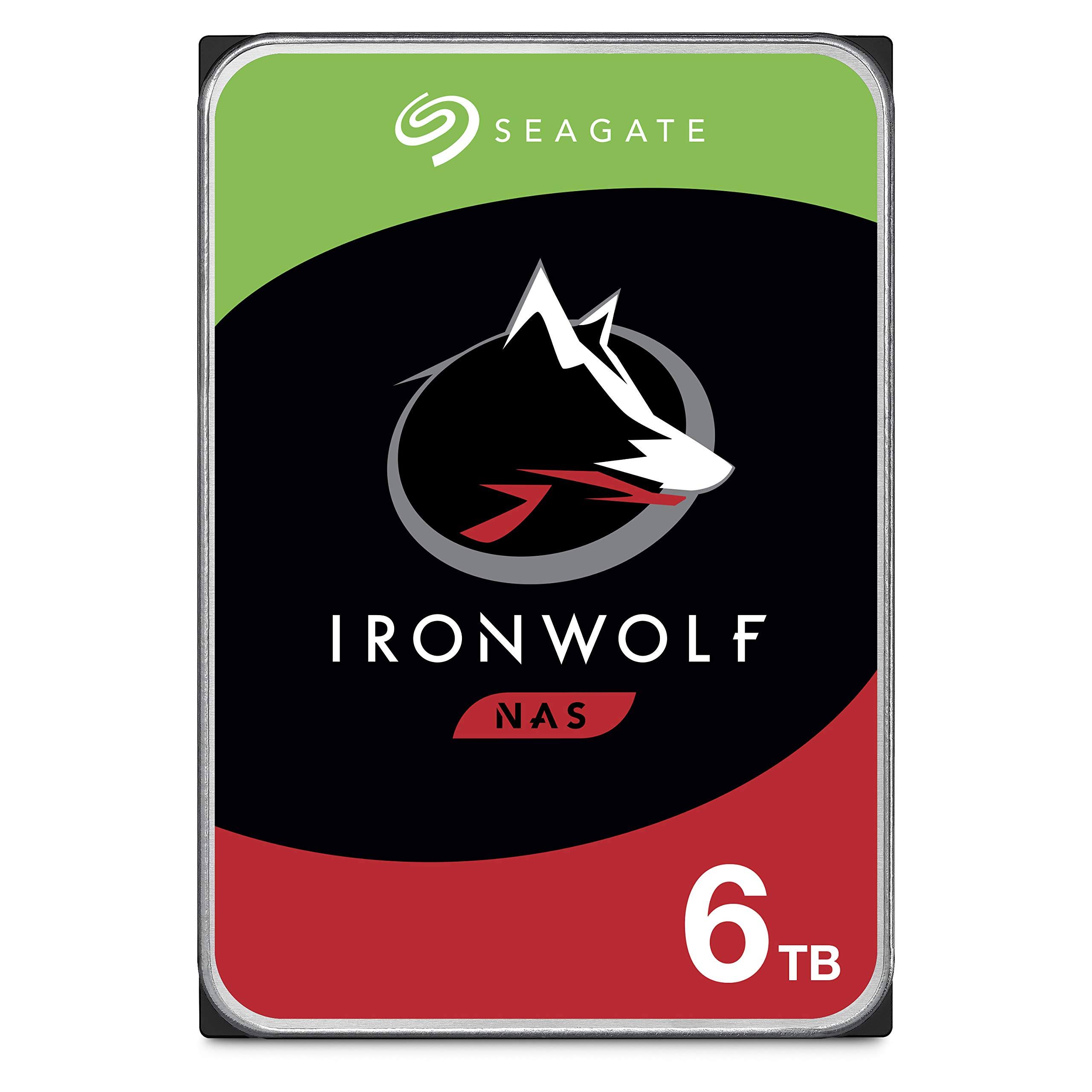 Seagate IronWolf 6TB NAS Internal Hard Drive HDD - CMR 3.5 inch SATA 6Gb/s 5600 RPM 256MB Cache for Raid Network Attached Storag