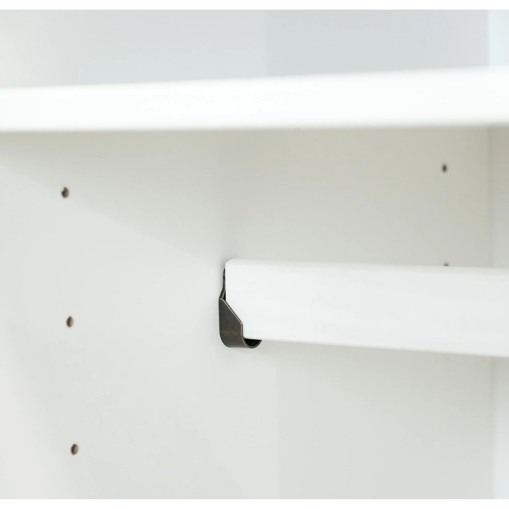 Palace Imports, Inc. Palace Imports 100% Solid Wood Family 4-Door Wardrobe Armoire with Metal or Wooden Knobs White-Metal Knobs