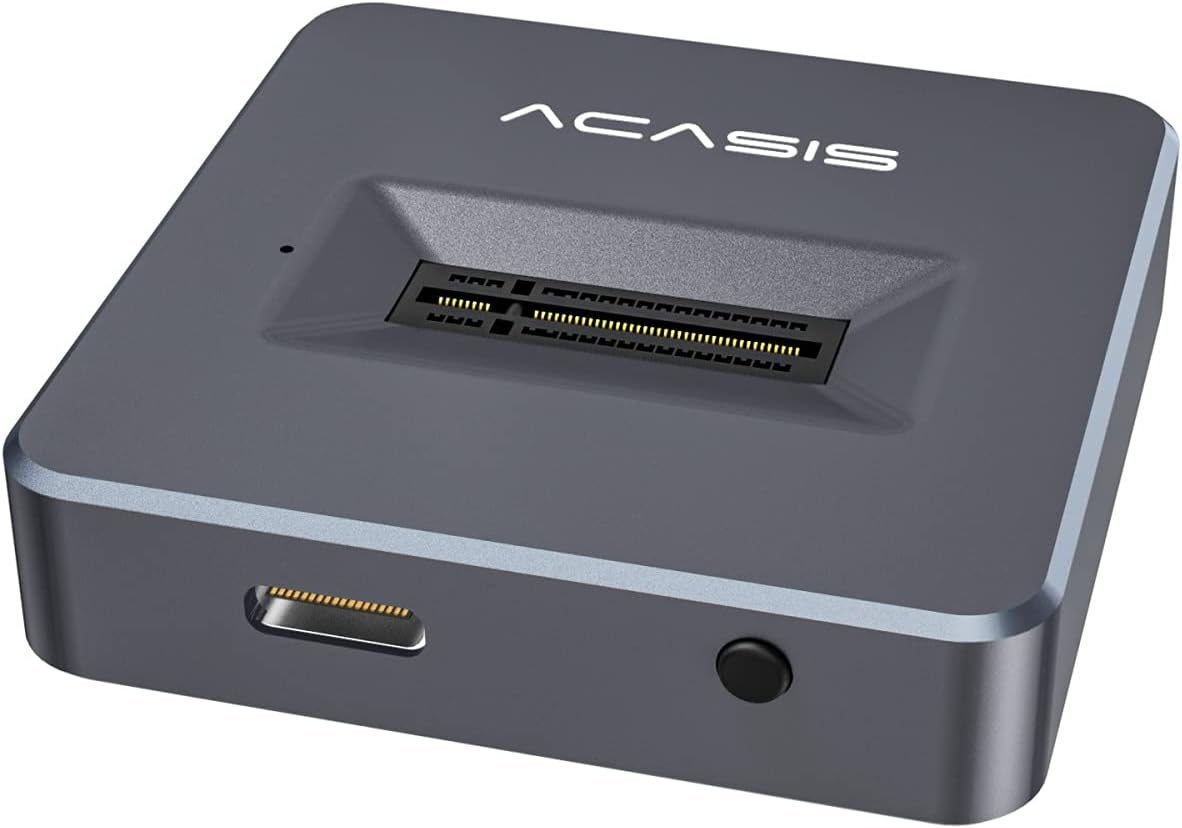 ACASIS NVMe M.2 Duplicator Dual-Bay Offline Clone USB C to NVME Docking Station for M2 SSD M Key Hard Drives Enclosure [Support 8TB]