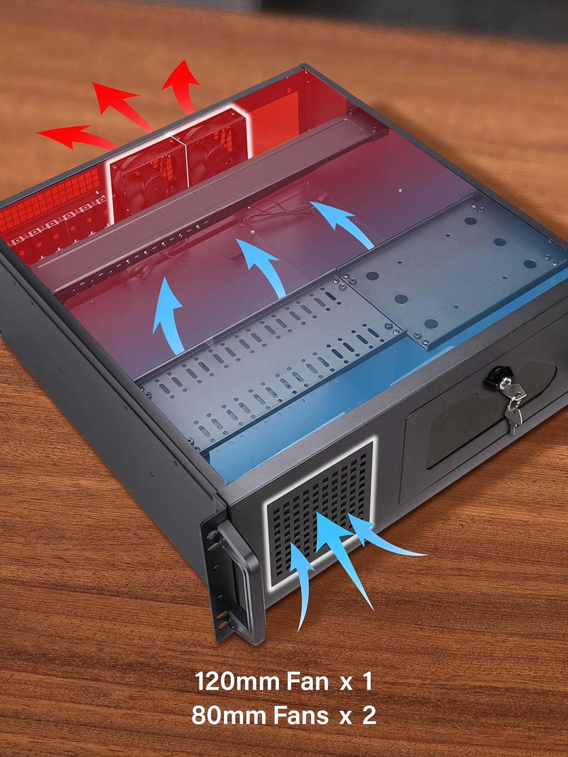 Rosewill 4U Server Chassis 11 Bay Server Case 8X 3.5 + 3X 5.25 HDD, E-ATX, Rackmount Server Case, Include Front 5X 120mm Fans Rear 2X 80mm Fans Metal Rack Mount Computer Case 25 Deep, RSV-L4000U