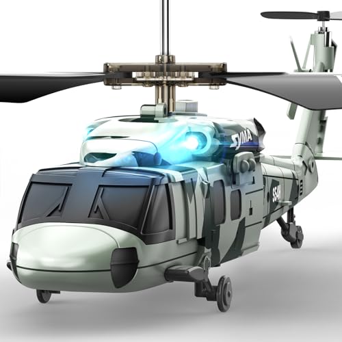 SYMA S54H Military RC Helicopter for Adults, Remote Control Helicopter with One Key Take Off/Landing, LED Light, Altitude Hold, Army Utility Helicopter Black Hawk Transport Rescue Planes for Kids