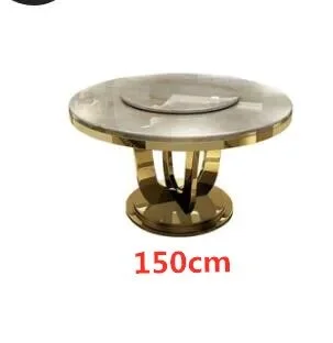 marble top round dining table and chair set for home dining room furniture