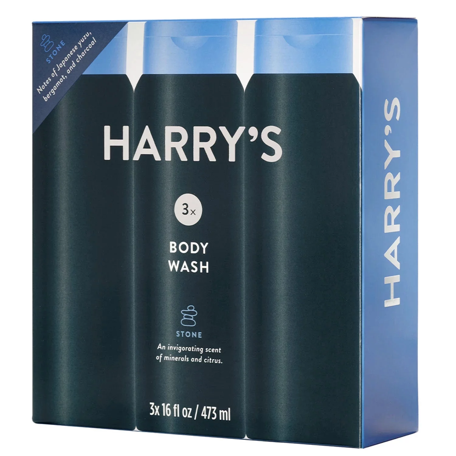 Harry’s Men’s Body Wash, Stone Scent, 16 Fluid Ounce (Pack of 3)
