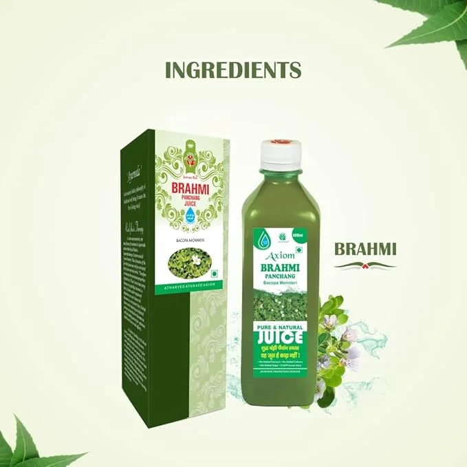 Axiom Brahmi Panchang Juice 500 ml pack of 2 | Ayurvedic Juice | WHO-GLP,GMP,ISO Certified Product