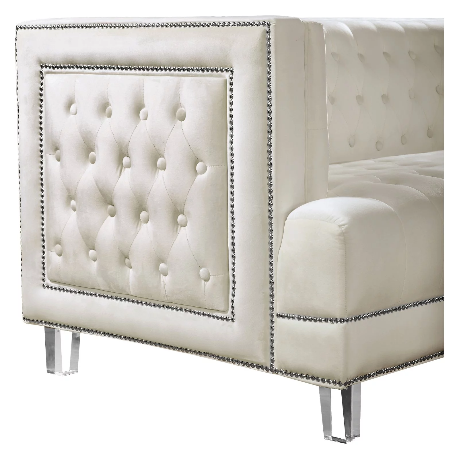 Meridian Furniture Lucas Cream Velvet Chair
