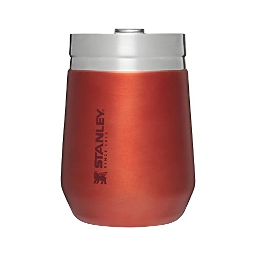 Stanley GO Everyday Wine Tumbler 10 oz | Press Fit Drink Through Lid | Beverage, Coffee, and Cocktail Cup | Insulated Stainless Steel Wine Glass | BPA-Free | Ash