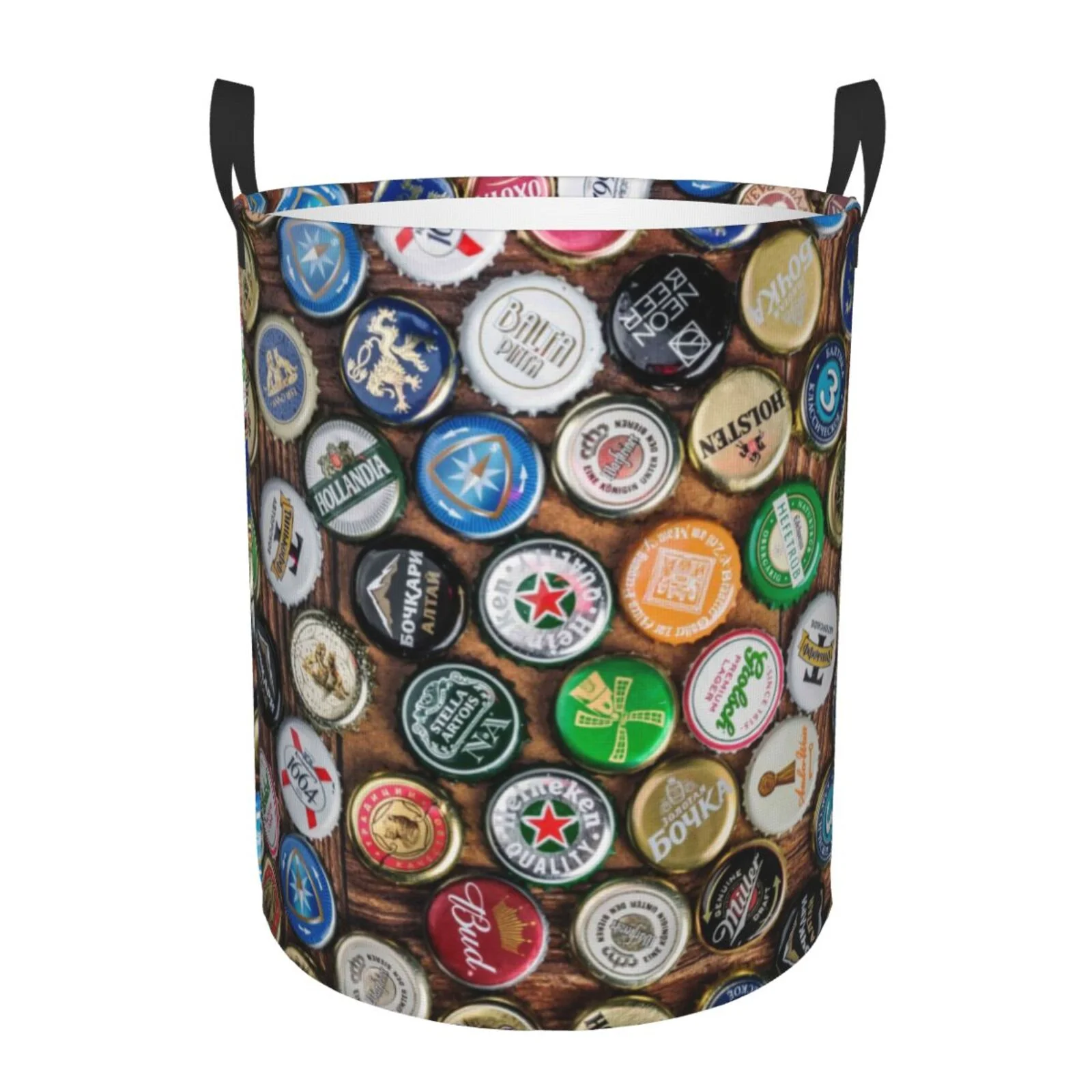 Balery,Laundry Hamper With Handles Laundry Basket Beer Caps Round Laundry Baskets Circular Hamper For Bathroom Organizer Basket Lightweight Storage Baskets For Bathroom