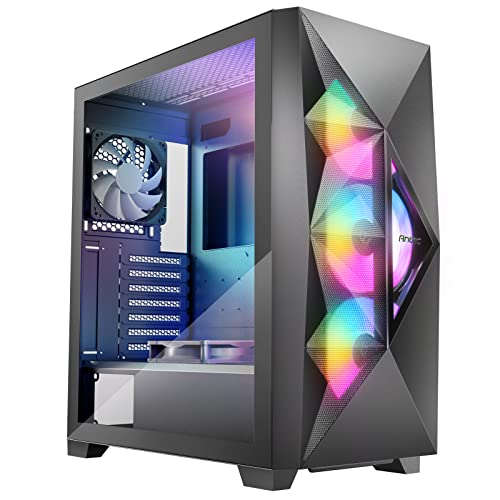 Antec DF700 Flux, Mid Tower Computer Case, ATX Gaming Case, USB3.0 x 2, 360 mm Radiator Support, 3 x 120 mm ARGB, 1 x 120 mm Reverse & 1 x 120 mm Fans Included