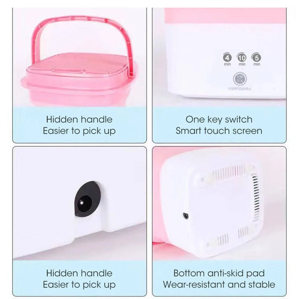 JahyShow Foldable Clothes Washer with Dryer Bucket - Pink Edition