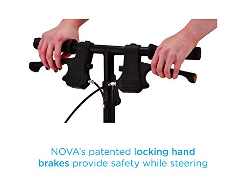 NOVA Medical Products Heavy Duty Knee Scooter, 400 lb Weight Capacity, Red