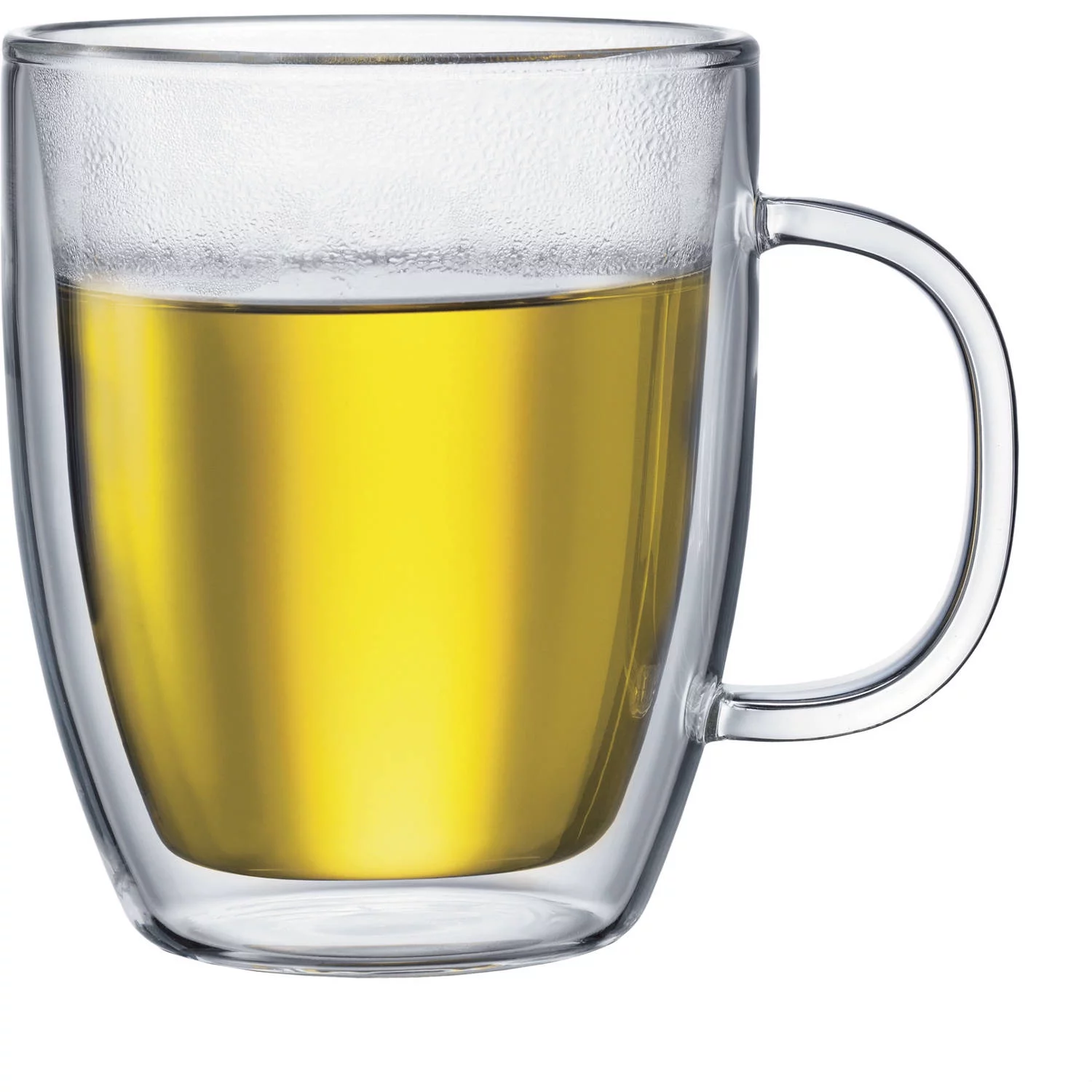 Bodum BISTRO Jumbo Coffee Mug, Double Wall, Clear, 0.45L, 15 Ounces Each (Set of 2)