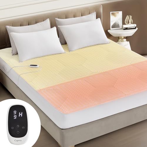 Twin XL Waterproof Heated Mattress Pad, 9 Heat Settings, Auto Off, Machine Washable, White, 39