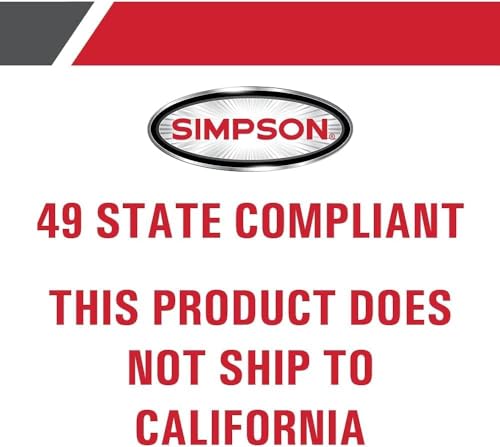 Simpson 61014 3500 PSI at 2.5 GPM Honda GX200 with AAA AX300 Axial Cam Pump Cold Water Professional Gas Pressure Washer PS61002-S