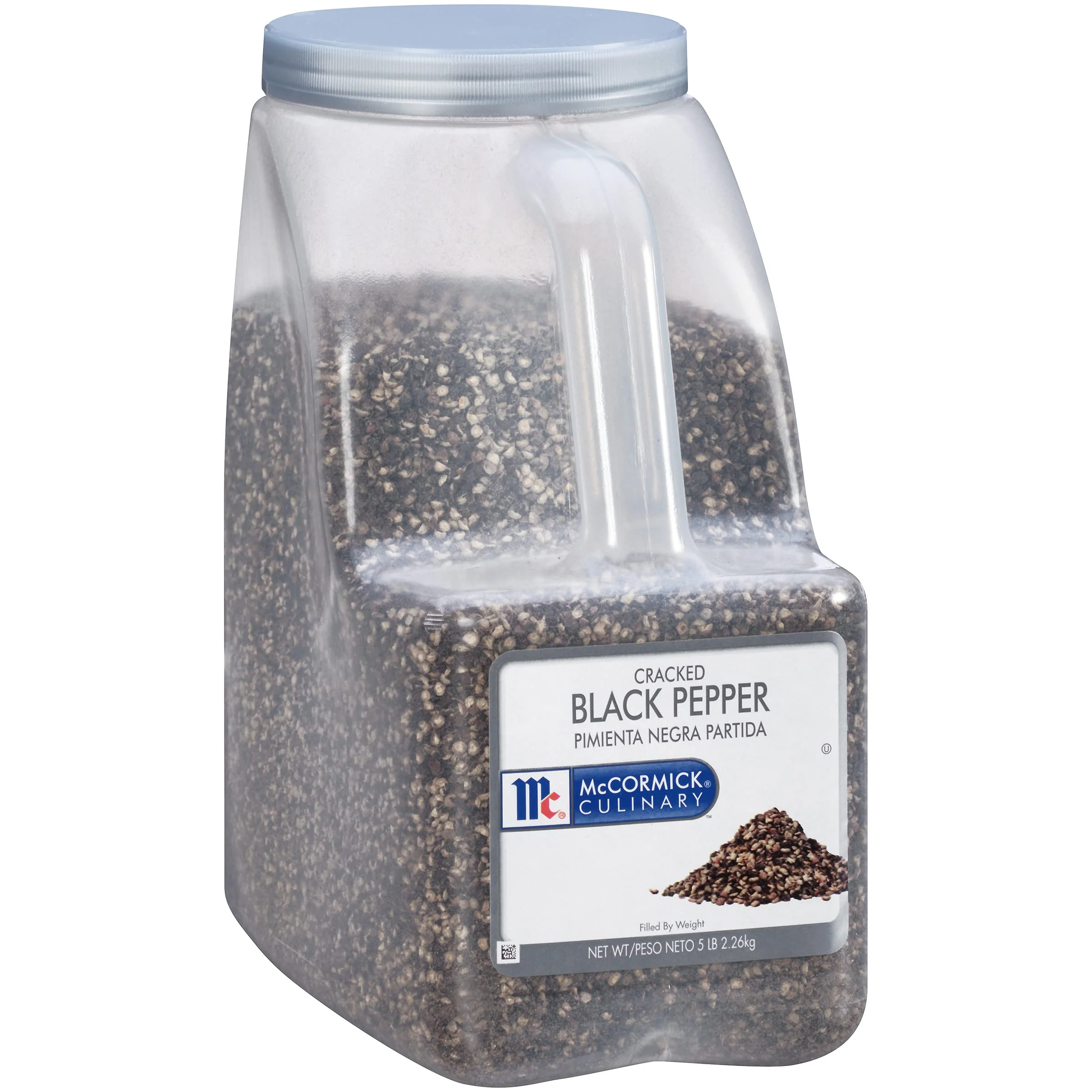 Mccormick Culinary Cracked Black Pepper, 5 Lb - One 5 Pound Container Of Bulk Coarse Black Pepper For Recipe Customization, Perfect On Kabobs, Steak, Marinades, Sauces, Salads And More