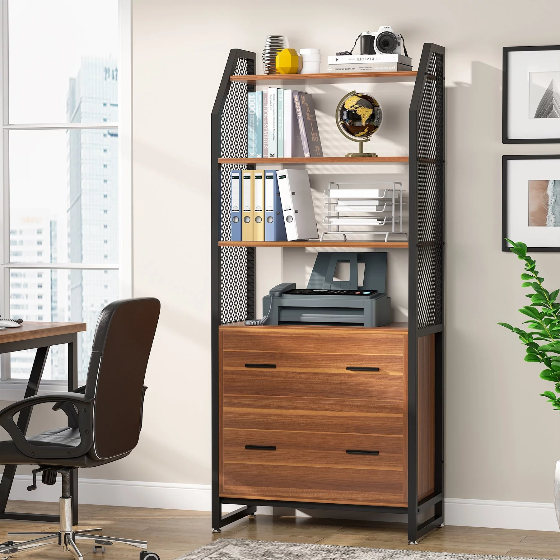 Bluebell 2 Drawer Vertical File Cabinet for Letter/Legal/A4 Size Black Legal